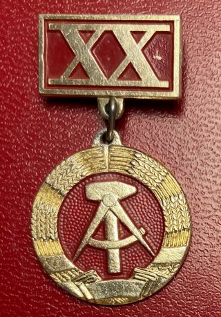Ddr East Germany Xxth Anniversary 1949 - 1969 Medal Pin Badge