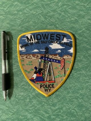Midwest Police Patch State Wyoming Colorful