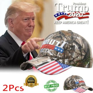 Donald Trump 2020 Maga Camo Embroidered Hat Make America Great Again Cap