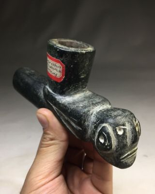 Native American Human Effigy Steatite Pipe Indian Artifact No Reserved Price