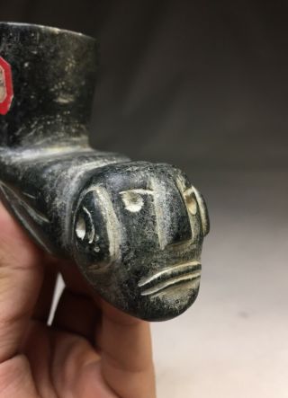 Native American Human Effigy Steatite Pipe Indian Artifact NO RESERVED PRICE 2