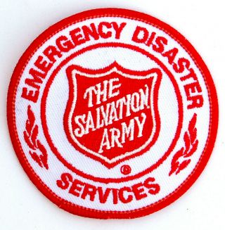 3 Inch Disaster Service Patch For The Salvation Army (fire Post)
