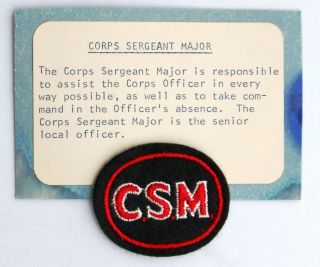 Salvation Army Corps Sergeant Major Epaulet Patch