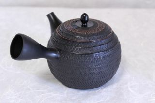 Tokoname ware Japanese tea pot kyusu ceramic strainer sendan Gyokko 470ml 2