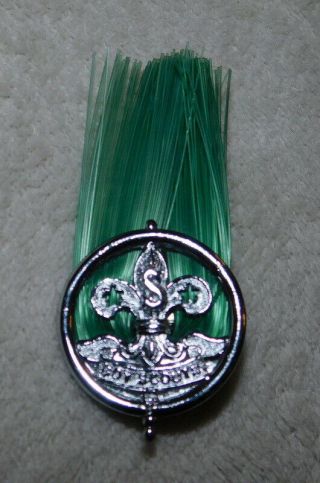 Boy Scouts Troop Leader Hat Badge /plume - Green - Minimal - 