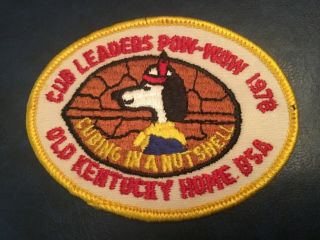 Icollectzone Old Kentucky Home 1978 Pow - Wow Patch With Snoopy (b500)