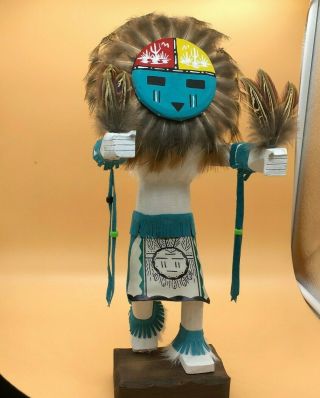 Sunface Kachina Doll 17 " Signed Handmade By Navajo Artist In Mexico