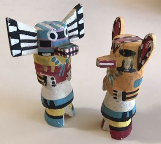 Route 66 Hopi Kachina Dolls Doll Hand Carved Painted Signed Native American