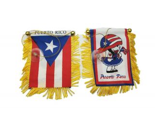 Boricua,  Girl Pureto Rico,  Puerto Rican,  Mini Car Auto Flag,  Puerto Rico Flag