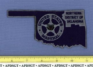 Usms Oklahoma Federal Police Patch Fe State Shape Us Marshal
