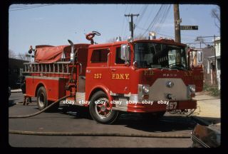 York City Engine 257 1970 Mack Cf Pumper Fire Apparatus Slide