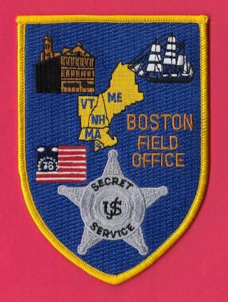 B15a Usss Boston Ma F.  O.  Federal Police Patch Secret Service Executive Agent