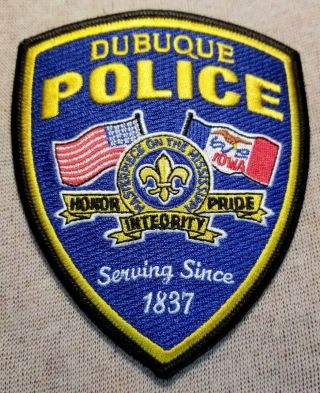 Ia Dubuque Iowa Police Patch