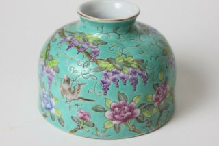 Chinese porcelain vase with flowers and birds,  signed,  China 3