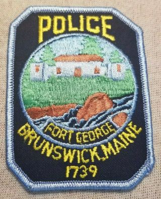Me Brunswick Maine Police Patch