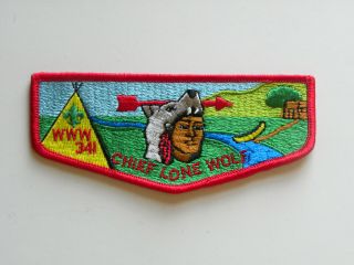 Oa Order Of The Arrow Chief Lone Wolf Lodge 341 Flap,  Adobe Walls Area Council