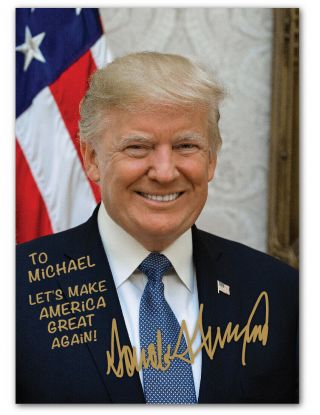 Personalized President Donald Trump Autographed Photo - Frame Picture Maga