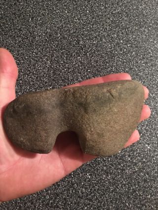 Primitive Native American Indian Tool Deep Grooved Stone Axe Head War Club