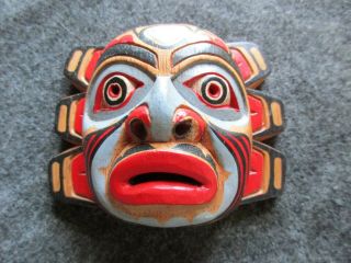 Classic Northwest Coast Design,  Carved Wooden Mask,  Komokwa Effigy Wy - 03470a