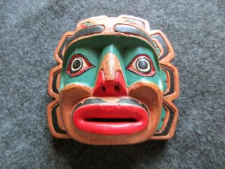 Classic Northwest Coast Design,  Carved Wooden Mask,  Komokwa Effigy Wy - 03465a
