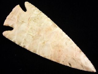 Fine Authentic 5 1/4 Inch Missouri Lost Lake Point With Indian Arrowheads
