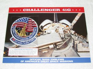 Challenger 41g Nasa 1984 Mission Patch Sheet Official Willabee & Ward W&w