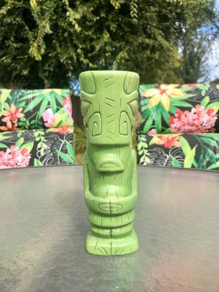 Rincon Trading Post Tiki Mug Green With Black Wipe - Away By Tiki Farm & Tiki Tony