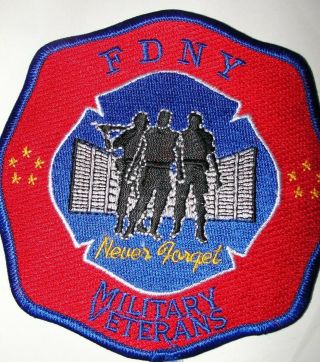 York City - Military Veterans Never Forget Fire Department Patch