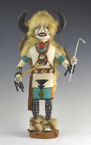 16.  75” Hopi White Buffalo Kachina Doll By Frank Ami - Nd - 8