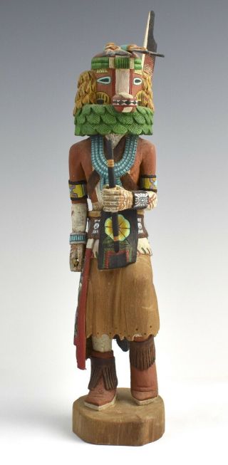 9.  5” Hopi Badger Kachina Doll By Sakhomenewa - Nd - 5