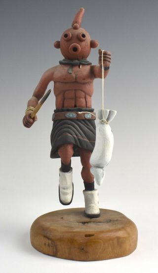 9.  25” Hopi Mudhead Kachina Doll By Lawrence Acadiz - Nd - 4