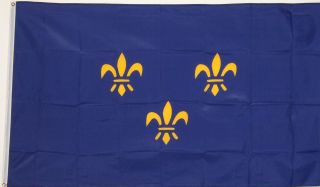 France 3x5 Ft Blue French Fluer De Lis W/3 Flag Better Quality Usa Seller