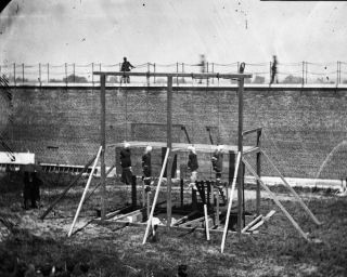8x10 Photo: Hanged Bodies Of Abraham Lincoln Conspirators After Execution