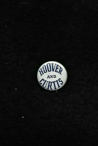 Herbert Hoover,  Charles Curtis Litho Campaign Button