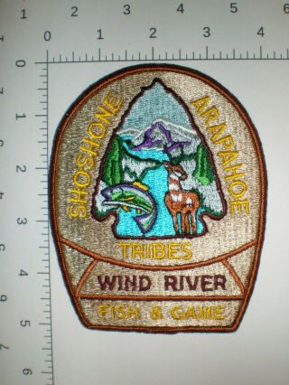 Wy Wyoming Wind River Indian Tribe Game & Fish Warden Dnr Tribal Police Patch