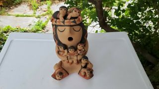 Storyteller Pueblo Jemez Fragua Pottery Clay Figure Figurine Melinda Toya