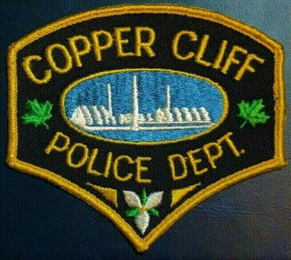Copper Cliff Police - Ontario - Canada - Pre January 1973 Cloth Shoulder Patch