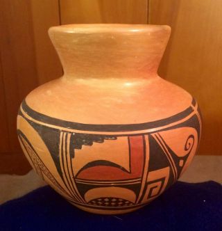 Native American Hopi Pottery Vessel Signed 7 " Tall 1940 " S