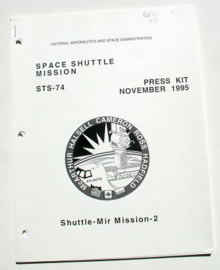 Nasa Space Shuttle Sts - 74 Press Kit November 1995 Shuttle - Mir Mission - 2