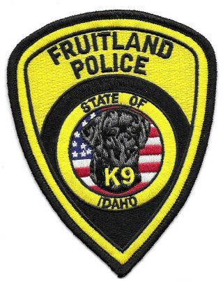 Fruitland Idaho Id Police Patch K9 Canine Unit Dog