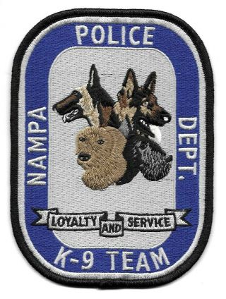 Nampa Idaho Id Police Patch K9 Canine Unit Dog
