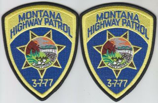2 Montana Highway Patrol Shoulder Patches Mt State Police Mthp