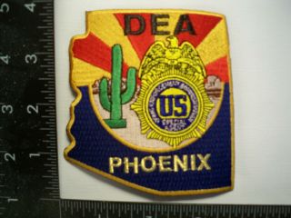 Federal Dea Phoenix,  Az Ofc Patch Large Color Var Arizona Police Drug Tf Gman