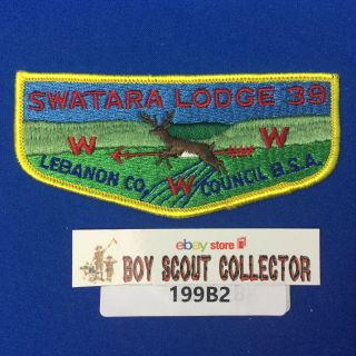 Boy Scout Oa Swatara Lodge 39 S1 Order Of The Arrow Flap Patch Lebanon Co Pa