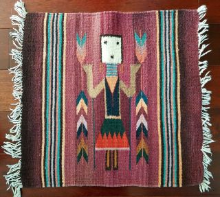 Vintage Native American Indian Hand Woven Southwestern Rug