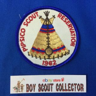 Boy Scout Camp Patch 1962 Pipsico Scout Reservation (tidewater Council)