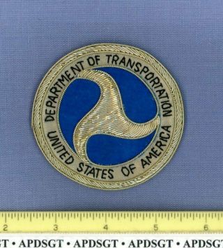 Dot Washington Dc (bullion Metal Wire) Federal Police Patch Dept Transportation