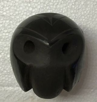 Merton Sisneros - Santa Clara Pueblo Black On Black Pottery Owl