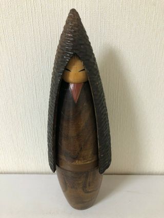 Japanese Sosaku Kokeshi Doll By Shido Shozan 31.  5 Cm 12.  5 Inches