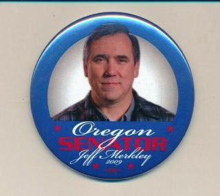 2008 Jeff Merkley For Us Senate 3 " Cello Oregon Or Campaign Button
